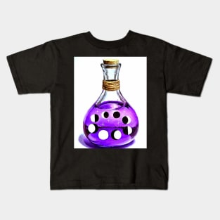 Pink wiccan spell bottle - moon phases Kids T-Shirt